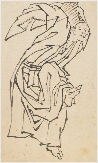 Un danseur de Sambaso, fin 18e-début 19e siècle - Katsushika Hokusai