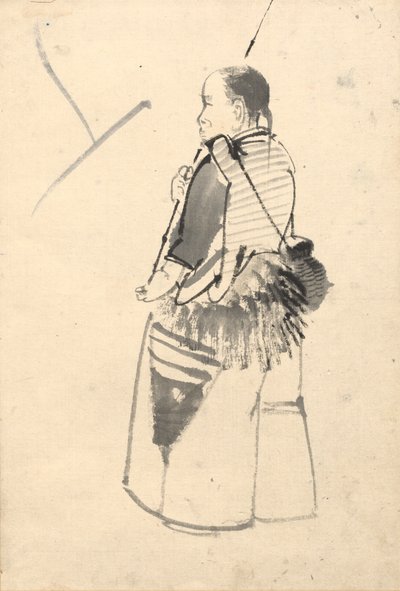 Danseuse en costume de pêcheur - Kono Bairei