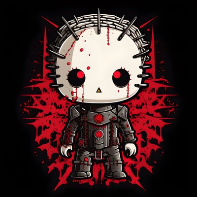 Hello Kitty en Pinhead Design de T-shirt 2 - Kurt Heppke