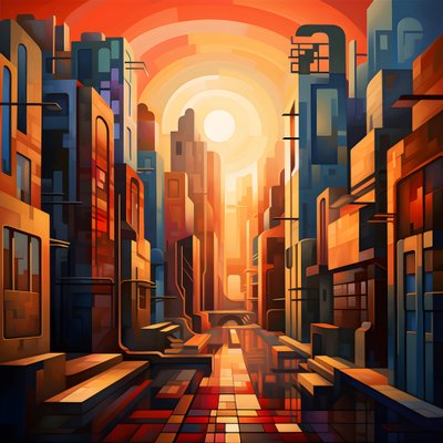 style cubiste de peinture urbaine 1 - Kurt Heppke