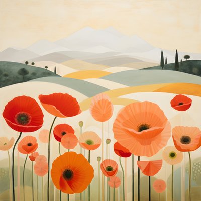 Coquelicots en Toscane 2 - Kurt Heppke