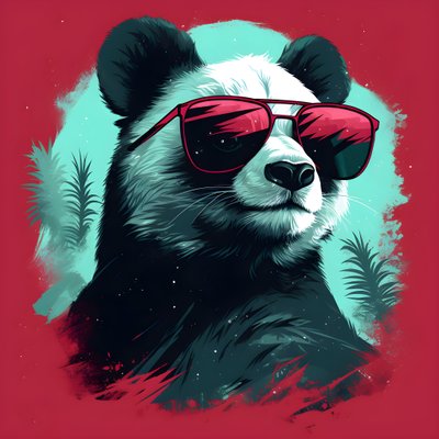 panda avec lunettes 2 - Kurt Heppke