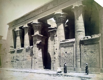 Façade du temple, Edfou, Égypte, 19ème siècle - Langaki