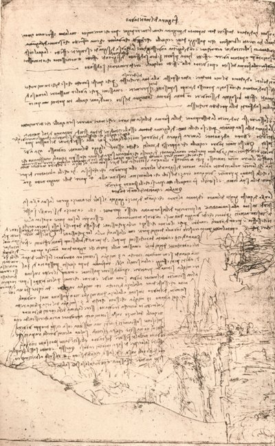 Croquis des montagnes arméniennes, vers 1472-1519 - Leonardo da Vinci