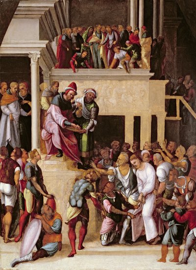 Le Christ devant Pilate, c.1530 - Lodovico Mazzolino