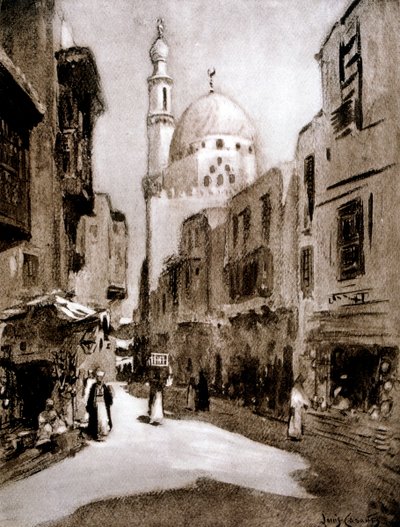 Vieille rue ensoleillée, Le Caire, Égypte, 1928 - Louis Cabanes