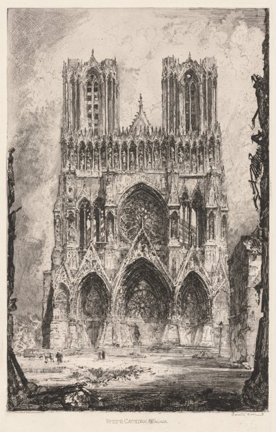 Cathédrale de Reims, façade - Louis Orr