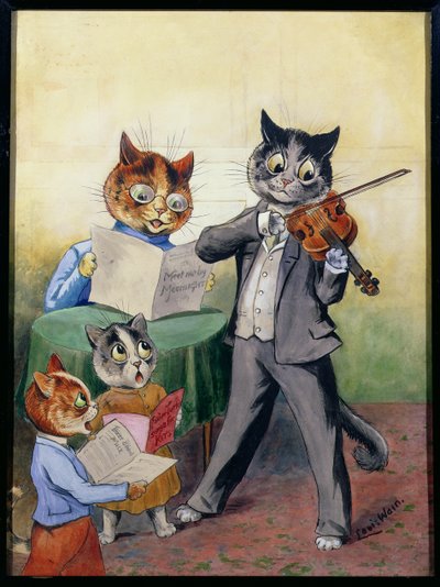 La famille musicale - Louis Wain