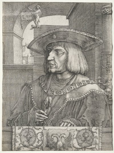 Empereur Maximilien I, 1520 - Lucas van Leyden