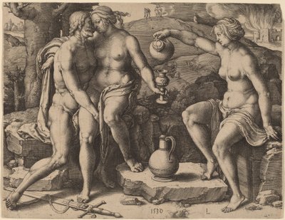 Loth et ses filles - Lucas van Leyden