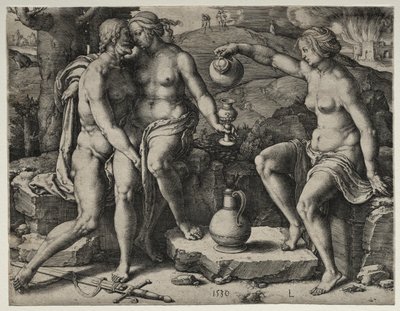 Lot et ses filles - Lucas van Leyden