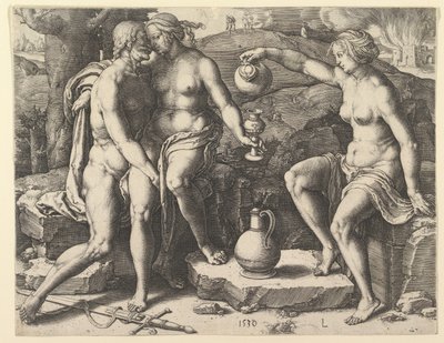 Lot et ses filles - Lucas van Leyden