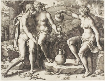 Lot et ses filles - Lucas van Leyden