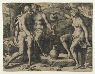 Lot et ses filles - Lucas van Leyden