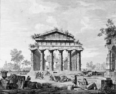 Le temple de Junon à Paestum - Luigi Balugani