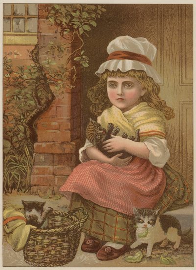 Fille avec des chatons - Mary Ellen Edwards