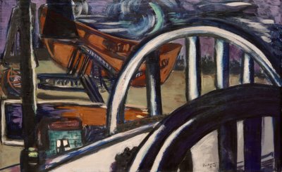 Chantier naval. Pont de fer - Max Beckmann