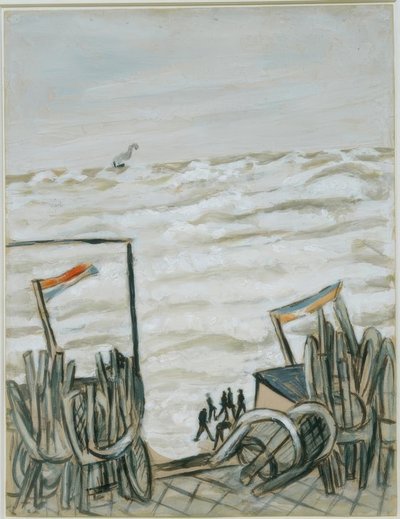 Plage à marée haute - Max Beckmann