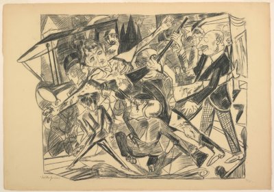 Le Martyre, planche quatre de Die Hölle - Max Beckmann