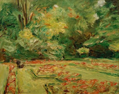 La terrasse fleurie dans le jardin de Wannsee vers le nord - Max Liebermann