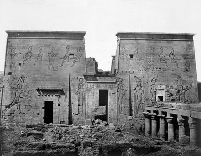 Temple de Philæ, Nubie, Égypte, 1852 - Maxime Du Camp