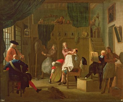 Le salon de coiffure - Miguel Angel Houasse