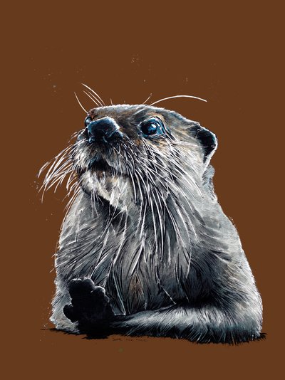 La loutre sur fond orange brûlé, 2020 - Mike Davis