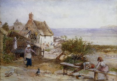 Runswick Bay, Yorkshire - Myles Birket Foster