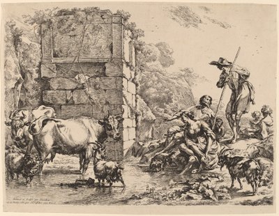 Vache buvant - Nicolaes Pietersz Berchem