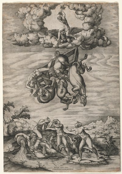 La chute de Phaéton, vers 1545 - Nicolas Beatrizet