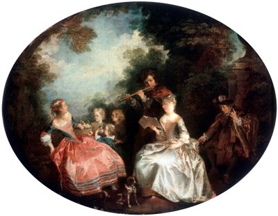 Concert dans un parc, 18ème siècle - Nicolas Lancret