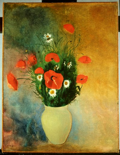 Coquelicots et marguerites - Odilon Redon