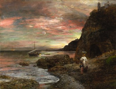 Soleil du soir à Posillipo - Oswald Achenbach