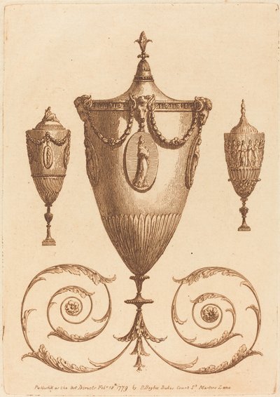 Trois vases classiques, un avec des ornements - Patrick Begbie