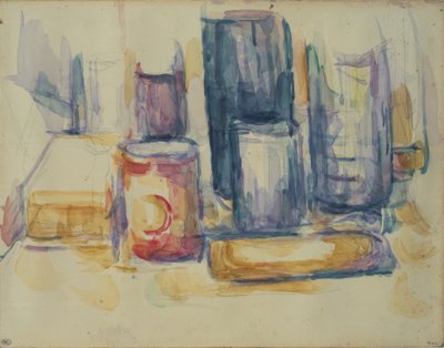 Table de cuisine : pots et bouteilles - Paul Cézanne