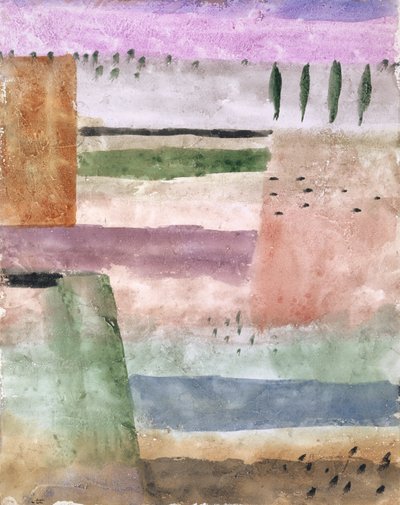 Paysage avec peupliers - Paul Klee