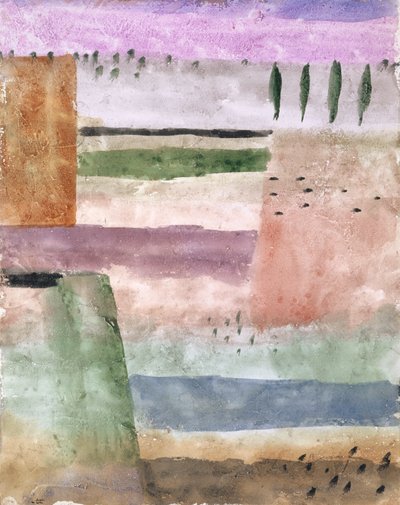 Paysage avec peupliers, 1929 - Paul Klee