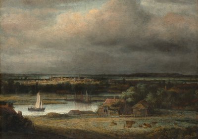 Paysage fluvial large, vers 1648-49 - Philip Koninck