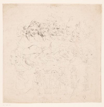 Caricatures - Philipp Jacques Loutherbourg (I) (attributed to)