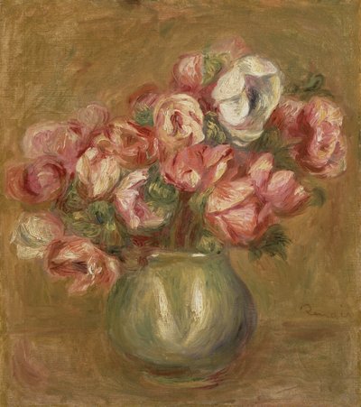 Fleurs dans un vase vert, 1906 - Pierre Auguste Renoir