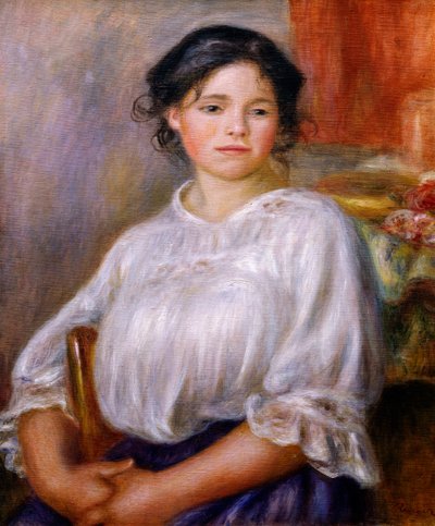 Fille assise, par Pierre-Auguste Renoir - Pierre Auguste Renoir