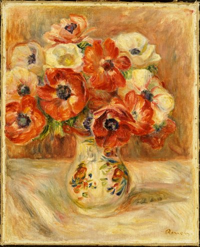 Nature morte avec des anémones - Pierre Auguste Renoir