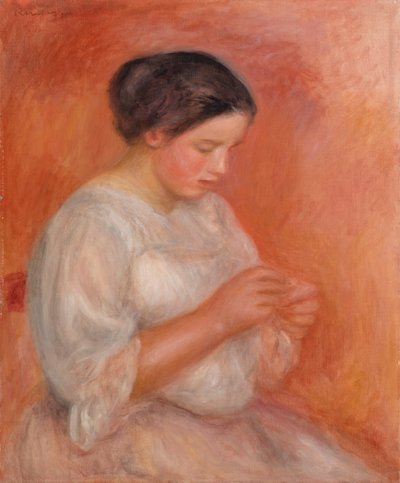 Femme cousant - Pierre Auguste Renoir