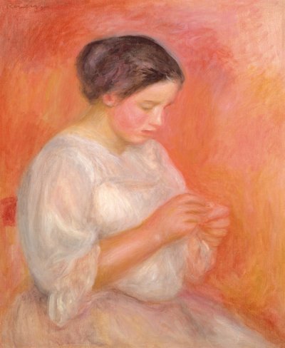 Femme cousant - Pierre Auguste Renoir