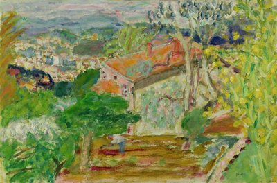 Paysage avec une maison rouge, c.1942 - Pierre Bonnard