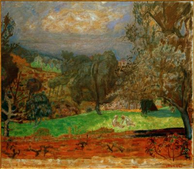 Paysage au soleil couchant (Le Cannet) - Pierre Bonnard