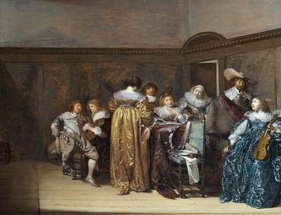 Cavaliers hollandais et leurs dames faisant de la musique - Pieter Codde