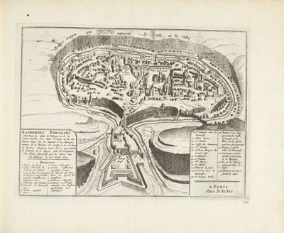 Carte de Kamianets-Podilsky, 1726 - Pieter Van der Aa