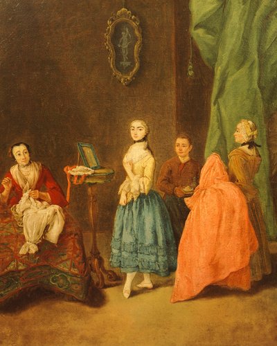 Essayer une robe, par Pietro Longhi (1701-1785) - Pietro Longhi