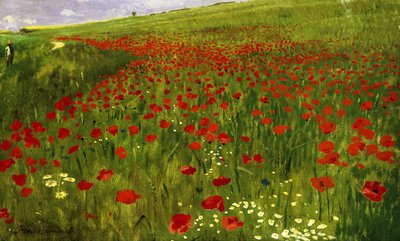 Pré avec des coquelicots - Pál Szinyei Merse